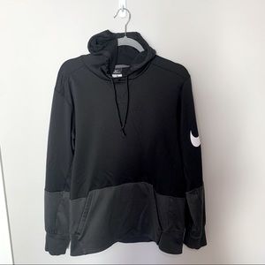Men's Nike Therma-Fit black and grey five star back design hoodie size S